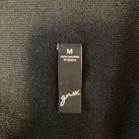 GNW Open Front Waterfall Sweater Cardigan Womens Size Medium Navy Blue Black - Picture 4 of 6